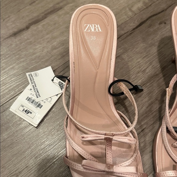 Zara Blush Strappy Heels - Picture 2 of 6